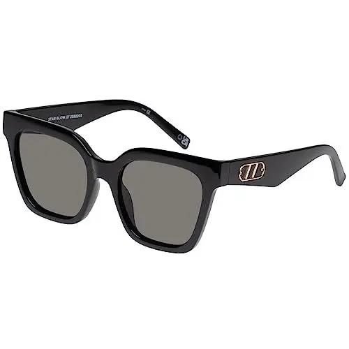 Produktbild: Le Specs STAR GLOW BLACK - Sonnenbrille für Damen Quadratische Rahmenform mit hohem UV-Schutz LSP2352203