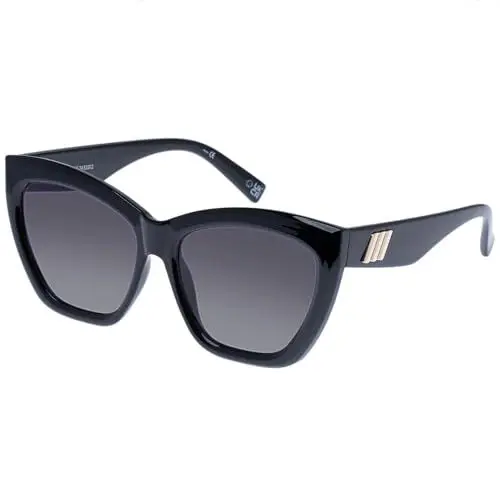 Produktbild: Le Specs VAMOS BLACK - Sonnenbrille für Damen CAT-EYE Rahmenform mit hohem UV-Schutz LSP2452312