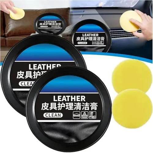 Produktbild: Leader Reinigungs- und Pflegecreme & Reinigungspaste zur Lederpflege, Lederreparaturset Auto, Autoinnenraum-Lederreinigungscreme, Auto-Lederpflegeölpaste, Lederreparaturset fürs Auto (2Pcs)