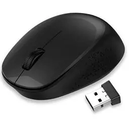 Produktbild: LeadsaiL Maus Kabellos, 2.4G Wireless Maus Leise mit USB Empfänger, 1600 DPI Optical Tracking, 3 Tasten Mäuse, Für Links- und Rechtshänder, Kompatibel mit PC, Mac, Laptop, Windows - Schwarz