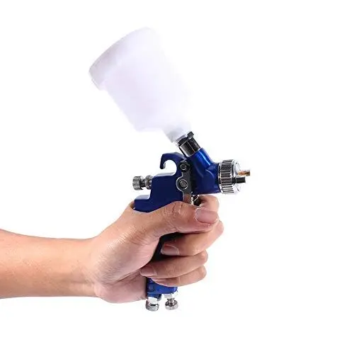 Produktbild: Leapiture 0,8 mm Düse 100 ml Autolackierwerkzeug Blau Schwerkraftzufuhr HVLP Mini-Luftlackapplikator Pneumatisches Lackierwerkzeug