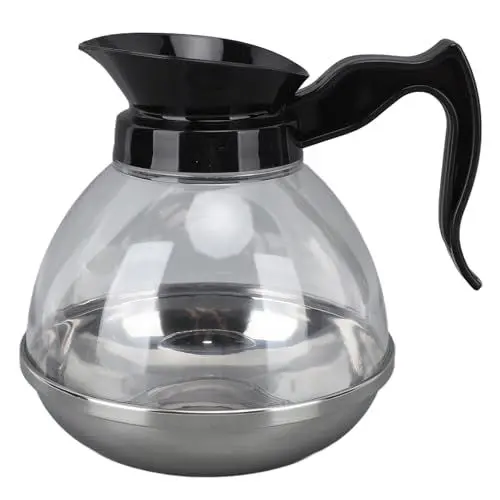 Produktbild: Leapiture 1,2QT ABS Kaffeekanne Glas Kaffeemaschine Topf Griff Kaffeemaschine Topf Edelstahl Kaffeekanne Kaffeemaschine Ersatzkanne für Kaffeemaschine Herd