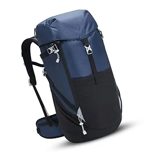 Produktbild: Leapiture 50L Camping-Tasche, Oxford-Stoff, Bergsteigerrucksack, Reiserucksack, hohe Kapazität, wasserdicht für Outdoor-Wandern (Dark Blue)