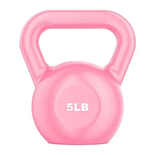 Produktbild: Leapiture Kettlebell, Wettkampfklasse, Kettlebell, Kettlebell zum Heben von Gewichten, Heim-Fitnessstudio, kompakte Kettlebell für Mädchen, Wohnzimmer, Fitnessstudio, (Rosa 5LB)