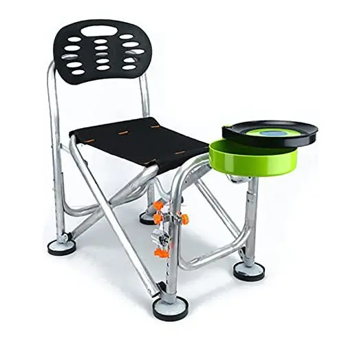 Produktbild: Leapiture Klappbarer Angelstuhl für den Außenbereich, Regiestuhl aus Aluminiumlegierung, leichte klappbare Fischstühle für Erwachsene, Angeln, Wandern, Camping und Strandsport (Basisversion)