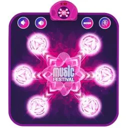 Produktbild: LEAPRCSTORE Tanzmatte Spielzeug für Kinder, Musikmatte mit 6 Led-Leuchten | 5 Spielmodi | LED Anzeige, Weihnachten Geburtstags Geschenkeab 3 4 5 6 7 8 9 10 11 12 Junge Mädchen