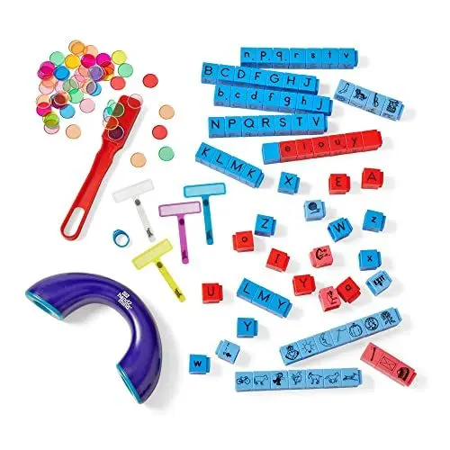 Produktbild: Learning Resources Zu Hause lernen – Lernspielzeugset für das Lese- und Schreibverständnis, Lernspielzeug zum Lesen und Schreiben für zu Hause, multisensorisches Buchstabierset, 5+