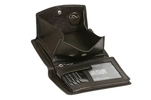 Produktbild: LEAS Wiener-Kombibörse RFID- Schutz mit Geheimfach Echt-Leder, schwarz Special Edition