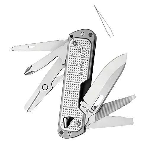 Produktbild: Leatherman 488955 Free T4 Multi-Tool und Taschenmesser mit Magnet-Technologie und einhändiger Bedienbarkeit, 12 Werkzeuge
