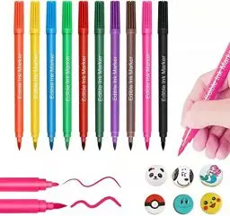 Produktbild: Lebensmittelfarbe Stift -10PCS Lebensmittelfarbe Stifte Backen,Essbar Marker Pen, Essbare Markierungen, Lebenmittelstift Dual Tip Coloring Marker,Gourmet-Autoren Für DIY-Kuchendekoration,Kekse