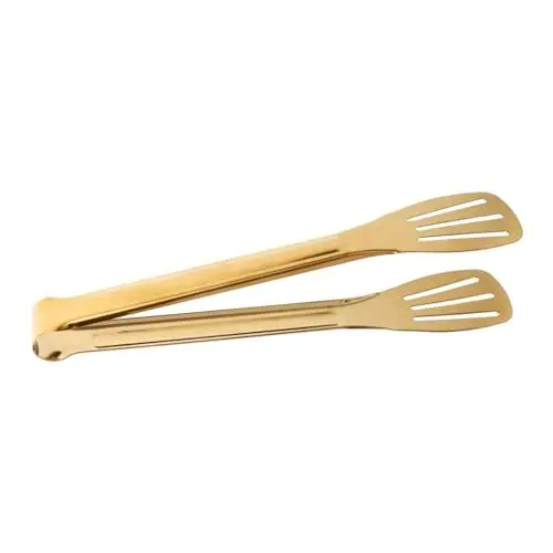 Produktbild: Garneck Lebensmittelzange Zum Kochen Edelstahl Küchenzange Drehbare Steakzange Elegantes Golddesign