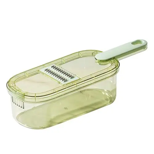 Produktbild: Lebensmittelzerkleinerer, Transparenter 304-Edelstahl, Sicherer Abnehmbarer Gemüsezerkleinerer für Gemüsesalat (6 Klingen)