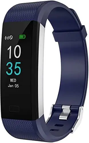 Produktbild: LEBEXY Fitness Armband Wasserdicht IP68 | Fitness Tracker Uhr | Smartwatch Schrittzähler Aktivitätstracker | Kalorienzähler Sportuhr eingebautes GPS, S2-Version, Blau