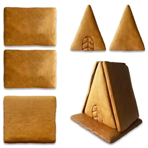 Produktbild: Lebkuchenhaus zum selber Basteln - Größe L - ca. 15x14x15cm - Lebkuchen Hexenhaus Bausatz für Kinder und Weihnachten LEBKUCHEN WELT