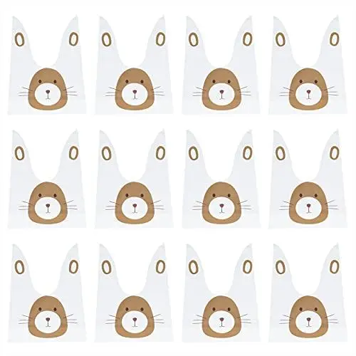 Produktbild: Leckerlibeutel, bezaubernder Snackbeutel mit langen Ohren, 23,1 x 13,5 cm, Geschenkverpackung für Kinderpartys (Cookie bag—50 cute moles)