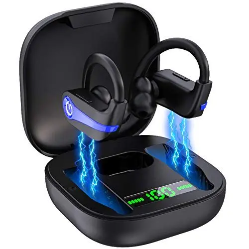 Produktbild: lecover Bluetooth 5.1 Kopfhörer Sport, In Ear Kopfhörer Kabellos Bluetooth Kabellose Sportkopfhörer Noise Cancelling Kopfhörer mit Mikrofon Wireless Earbuds IP7 Wasserdicht Ohrhörer mit Deep Bass, 40H