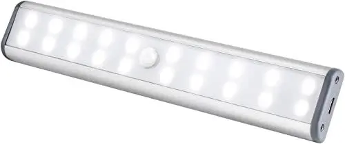 Produktbild: LED Bewegungsmelder Schrankleuchten, Kleiderschrank Lampen Unterbauleiste Beleuchtung Küchenlampen, Schrankbeleuchtung Kabinett Nachtlicht Lichtleisten Spiegelschrank für Innen außen Schrank Küche
