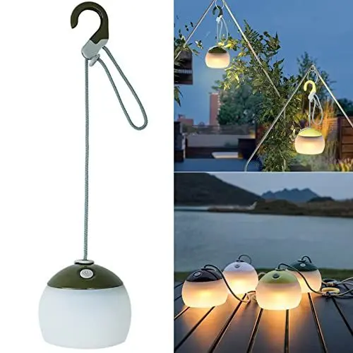 Produktbild: LED Campinglampe aufladbar, 2 Farben, IPX5 Wasserdichte Campinglampe Akku USB Wiederaufladbare LED Camping Laterne für Wandern, Notfall, Dekoration