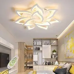 Produktbild: LED Deckenleuchte Dimmbar ,Wohnzimmerlampe mit Fernbedienung Farbwechsel ,Schlafzimmer Deckenlampe moderne Deckenbeleuchtung Deckenbeleuchtung Kronleuchter Lampe,Dimming 10 heads/Ø85cm/33.4in