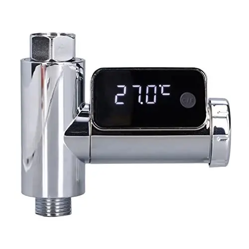 Produktbild: LED Display Dusche Thermometer, Duschthermometer Wasserhahn-Thermometer 3V für Heimbad Geführter Wasserhahn Badethermometer für Babys