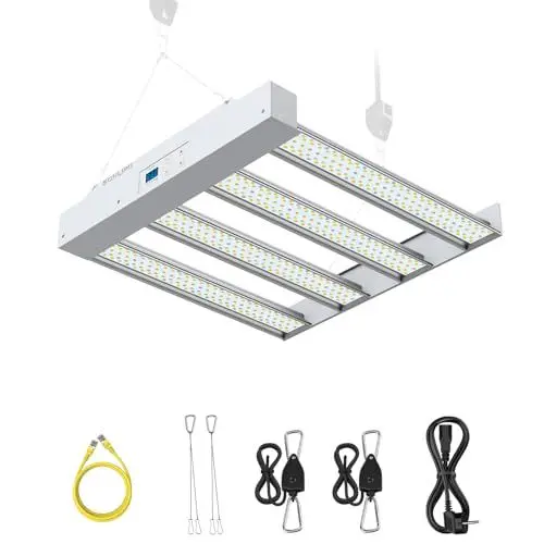 Produktbild: LED Grow Lampe Pflanzenlampe LED Vollspektrum 660 LEDs 120W 60×60CM Abdeckung LED Pflanzenlampe 3 Arten Vollspektrum Timer und Dimmfunktion für Zimmerpflanzen Setzlinge Gemüse und Blumen