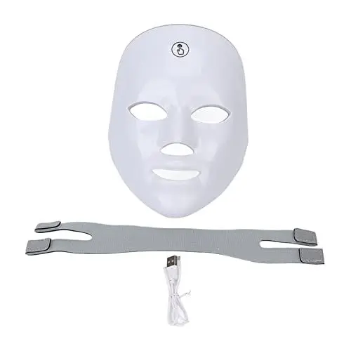 Produktbild: LED Hautverjüngungsmaschine, 7-farbige Massagelichter Gesichtsmaske Schönheitsmaschine Zur Hautaufhellung und straffung, Comedo Behandlung - USB-Kabel