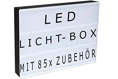 Produktbild: LED Leuchtkasten inkl.Buchstaben/Symbole Batteriebetrieb Deko Lampe Lightbox