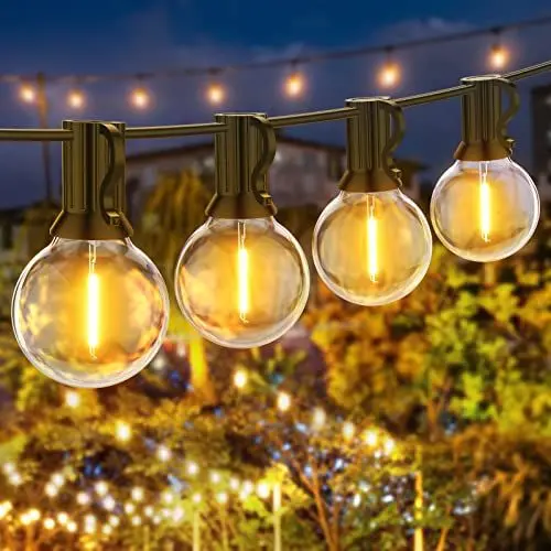 Produktbild: LED Lichterkette Außen, 18M/60FT 30+1 G40 Birnen Lichterkette Glühbirne IP45 Wasserdichte Innen Außen Lichterketten für Weihnachtsdeko, Party, Garten, Terrasse, Hochzeiten, Zimmer