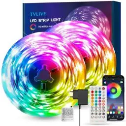 Produktbild: LED Strip 30m,LED Streifen 30m,Led Band mit Fernbedienung, App-Steuerung,Led Leiste Musik Sync,Led Lichterkette Timer-Einstellung Dimmbar Farbwechsel,Led Lichtband für Schlafzimmer Zimmer Deko-2 Rolle