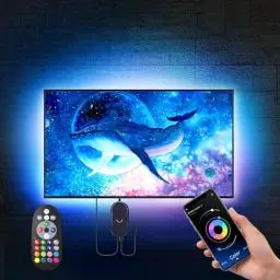 Produktbild: LED TV Hintergrundbeleuchtung für TV 75 bis 85 zoll, LED Strip 5m, Sync zu Musik,Smart Led Backlight 5050 RGB USB LED Beleuchtung Hintergrundbeleuchtung Fernseher für 75 80 85 Zoll PC, Monitor