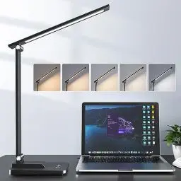 Produktbild: LED Tischlampe Schreibtischlampe LED, 15-Modi Tageslichtlampe Schreibtisch Lampe Desk Lamp, 1000LM Table Lamp LED Tischlampe Dimmbar, LED Schreibtischlampe LED Lampe Tisch Tischlampen LED Tischleuchte