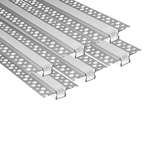 Produktbild: Besseto LED Trockenbauprofil,6x1 Meter AluProfil f¨¹r Streifen Light,Trockenbau-Aluminium-LED-Profil,Streifen Diffusor Profil f¨¹r W?nde und Decken