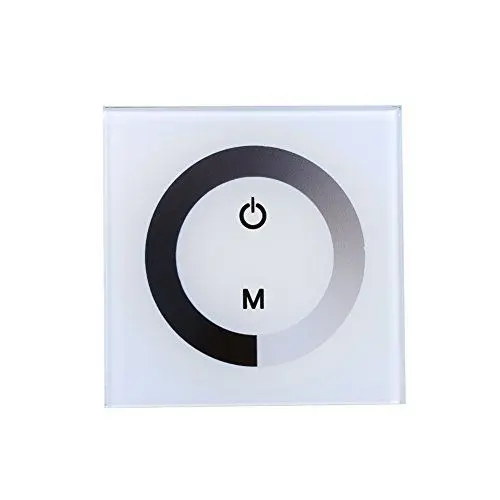 Produktbild: Led Dimmer 12v Dimmschalter Einfarbiges Touchpanel Dimmer Wandschalter Controller LED Lichtstreifen Dimmerknopf Helligkeit einstellen EIN/AUS Schalter Weiß(Weiß)