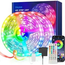 Produktbild: TVLIVE LED Strip Bluetooth RGB LED Streifen, LED Leiste Musik Sync, Farbwechsel LED Lichterkette mit Fernbedienung und App-steuerung，Flexibel LED Band für Party, Zuhause, Schlafzimmer ((30M) 15M*2)