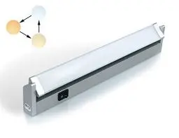 Produktbild: Led Unterbauleuchte Schwenkbar Küchenlampe Unterbau Schrankbeleuchtung mit Schalter Schrauben Dübel Verbindungskabel Warmweiß 3 Farbton Neutralweiß Kaltweiß 350 Lumen 33 cm