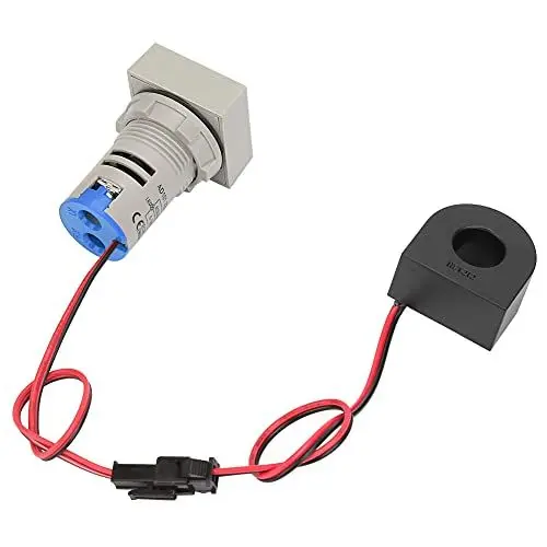 Produktbild: LED-Anzeigeleuchte, Mini-Digitalanzeige, Amperemeter, Voltmeter, Quadratische Signallampe für Stromkreise (BLUE)
