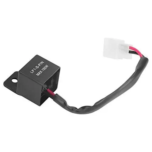 Produktbild: LED-Blinkrelais, 2-polig, Elektronisches LED-Blinkerrelais, 2-poliges LED-Blinkrelais, Blinker-Relais mit Kabel für Motorrad, Auto, LED-Blinker, Glühbirne, Hyperblinken