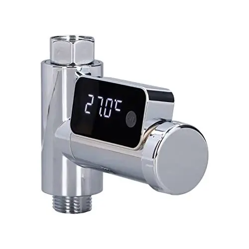 Produktbild: LED-Display-Dusche-Thermometer, Einkochthermometer Küchenthermometer Wasserhahn-Thermometer Silber für Erwachsene für das Badezimmer zu Hause