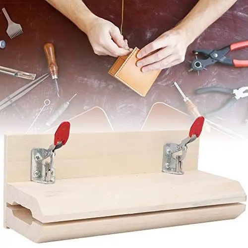 Produktbild: Qcwwy Leder Nähpferd Klemme, Lederhandwerk Handnähpferd Verbesserte Holz Tischklemme für Lederhandwerk Nähen DIY Werkzeug Nähen DIY Tisch Desktop Werkzeug