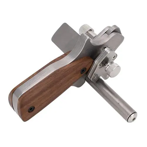 Produktbild: Lederband-Schneidemaschine, Professionelles Schneidwerkzeug für Lederstreifen aus Edelstahl 304 mit Universeller 18-mm-Klinge, Handschneidewerkzeug für DIY-Lederhandwerk