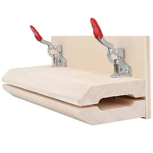 Produktbild: Lederhandwerk-Halteklammer aus Holz Professionelle Holzleder-Arbeitsklammer Lederhandwerk-Klemmtisch für die Lederverarbeitung und das Nähen
