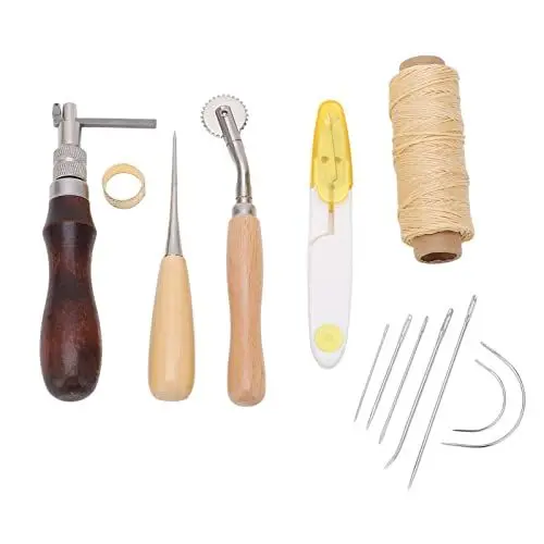 Produktbild: Pssopp Lederhandwerks Werkzeuge und Zubehör Lederbearbeitungswerkzeug Set Leder Nähset Handnähwerkzeug Set