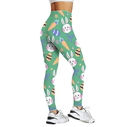 Produktbild: Lederimitat Hose Damen Druckhose mit hoher Taille für Damenstrumpfhosen Kompressions-Yoga-Fitness-Leggings mit hoher Taille Yoga Hose Männer Leinen (Green, XXL)