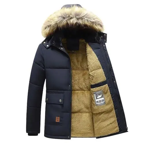 Produktbild: Lederjacke Herren Arbeitsjacke Herren wasserdicht Jacke Jungen 128 übergangsjacke Junge Jacket Men Herren Winter stehkragenjacke Jacke Baumwolle Herren Fleece Jacke Herren Mantel