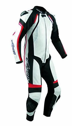 Produktbild: Lederkombi Lederanzug Motorrad Sport CE Protektoren Rindsleder Suit Rot 54