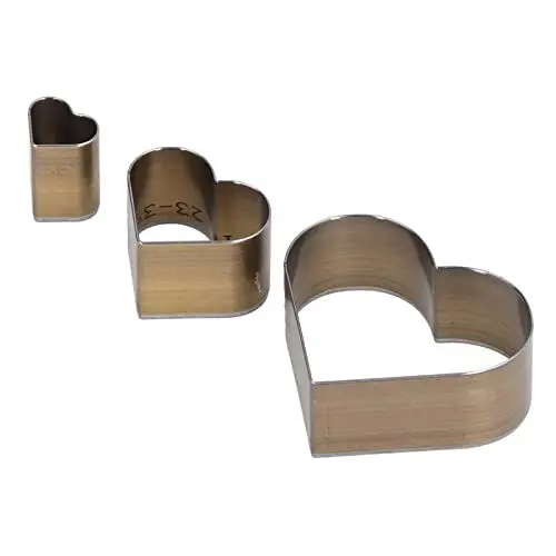 Produktbild: Ledermesser, 3-teiliges Set, DIY handgefertigte Lederwaren, Locher, Tonschneider, Herstellungswerkzeuge, Liebesherzform, ideal für Lederhandwerker und Heimwerker, geeignet zum (Heart)