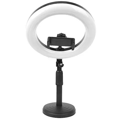 Produktbild: LED-Fülllicht für Desktop-Fotografie, USB-Netzteil 7,9-Zoll-LED-Video-Ringlicht mit 3-Farben-Beleuchtungsmodus + Telefonclip für Live-Stream/Make-up