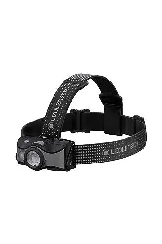 Produktbild: Ledlenser MH7 Outdoor Stirnlampe LED, Schwarz/Grau, aufladbar mit Akku, 600 Lumen, fokussierbar, Leuchtdauer bis 60h, Rotlicht, 2xAA Batteriebetrieb möglich, Transportsperre, Kopflampe