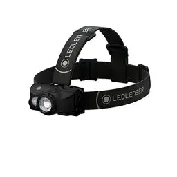 Produktbild: Ledlenser MH8 Outdoor Stirnlampe LED, Schwarz, aufladbar mit Akku, 600 Lumen, fokussierbar, Leuchtdauer bis 60h, Rot-/Grün-/Blaulicht, 2xAA Batteriebetrieb möglich, Transportsperre, Jagd, Angeln