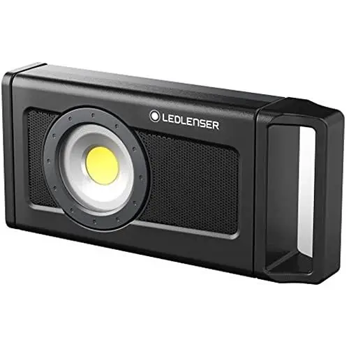 Produktbild: Ledlenser IF4R Music LED Baustrahler, Aufladbar, Kabellos, IP54, 2500 Lumen, Bluetooth Lautsprecher, Flexibler StandfuÃŸ Mit Magnet, Stativhalterung, Arbeitsleuchte, Flutlicht